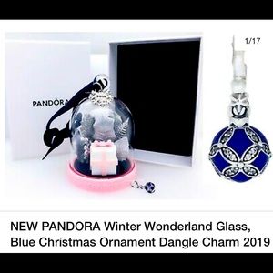 Pandora winter wonderland glass charm container